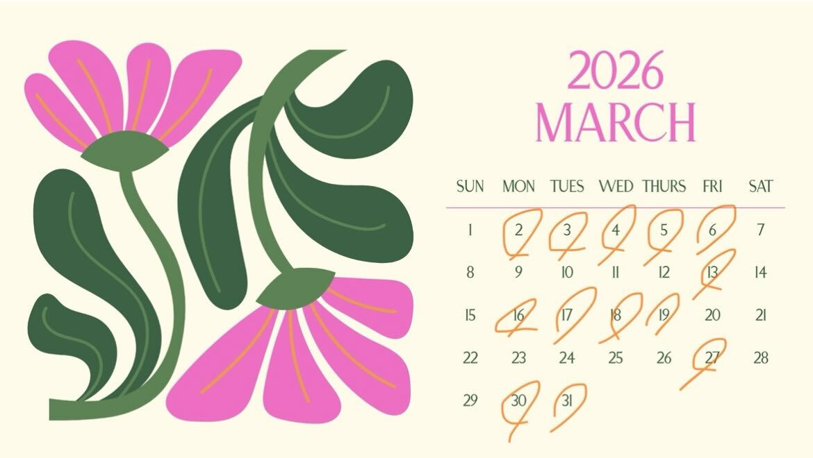 3月の営業日です！